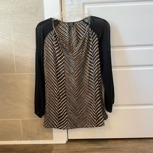 Ann Taylor v-neck striped blouse